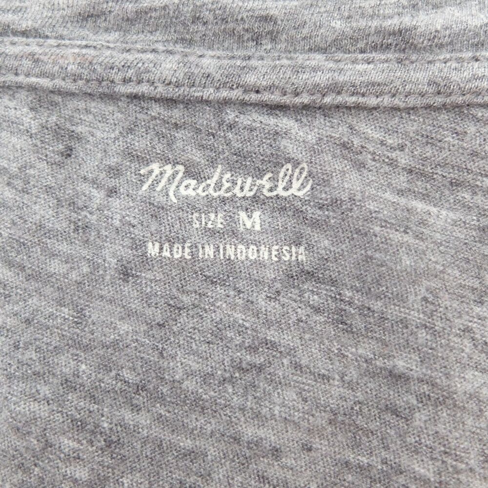 Madewell Women's Whisper V-Neck Short Sleeve Heather Iron Tee Size Medium - Picture 5 of 7
